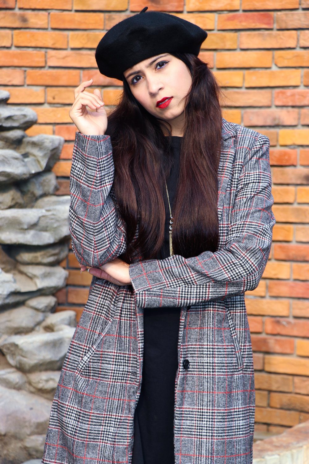 plaid_blazer shein