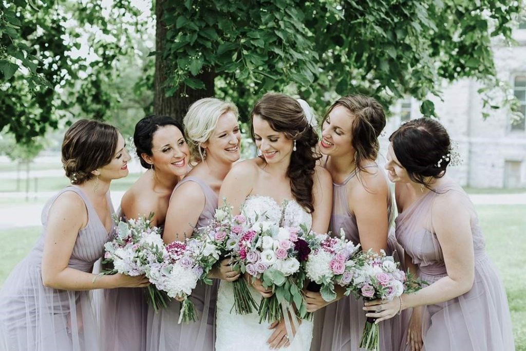 purple grey for bridesmaid