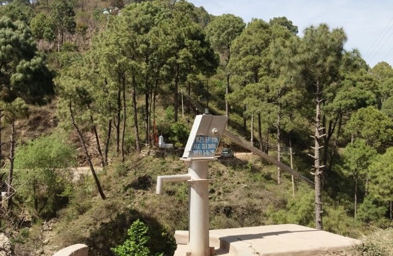 hand pump in mountains