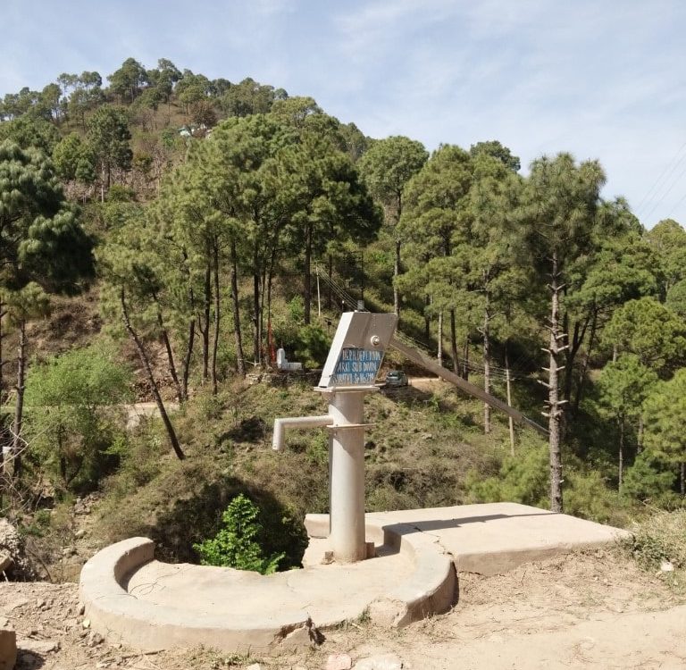 hand pump in mountains