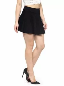 black skater skirt